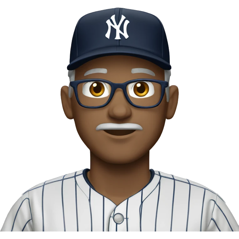White man of 56 age wear jersey of the New York Yankees  emoji