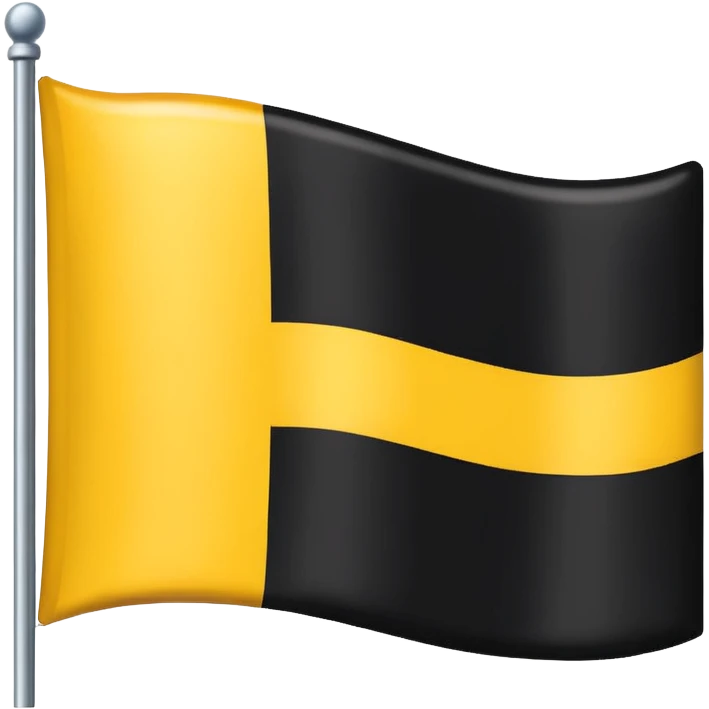 Faz uma bandeira com preto em cima e em baixo coloca amarelo emoji