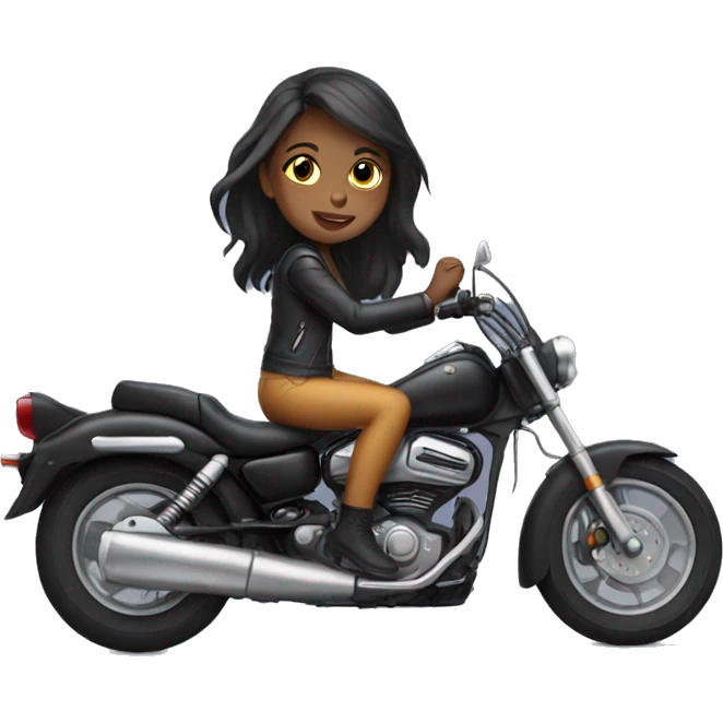 Girl on motorcycle  emoji