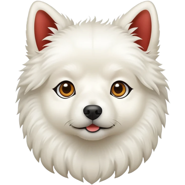  white Chinese native dog emoji