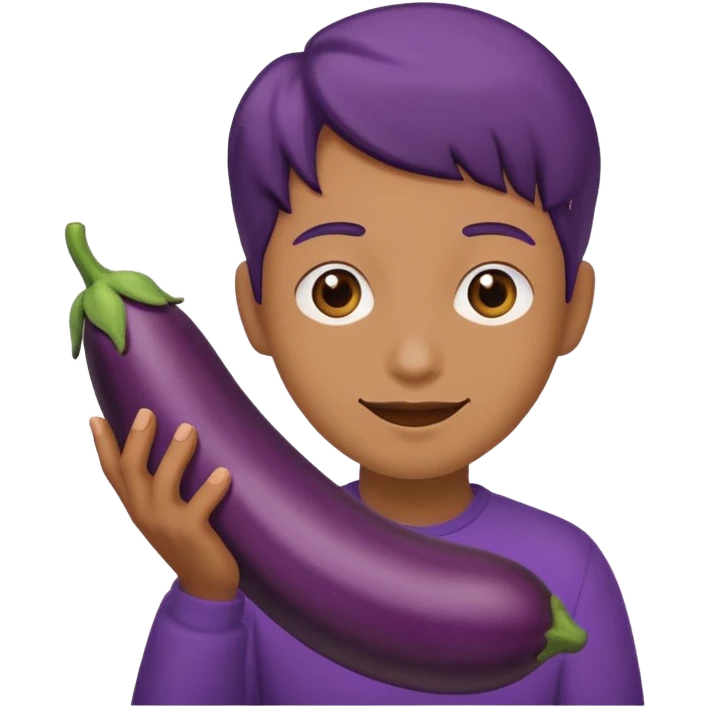 emoji like this face 🤓 holding 🍆 emoji