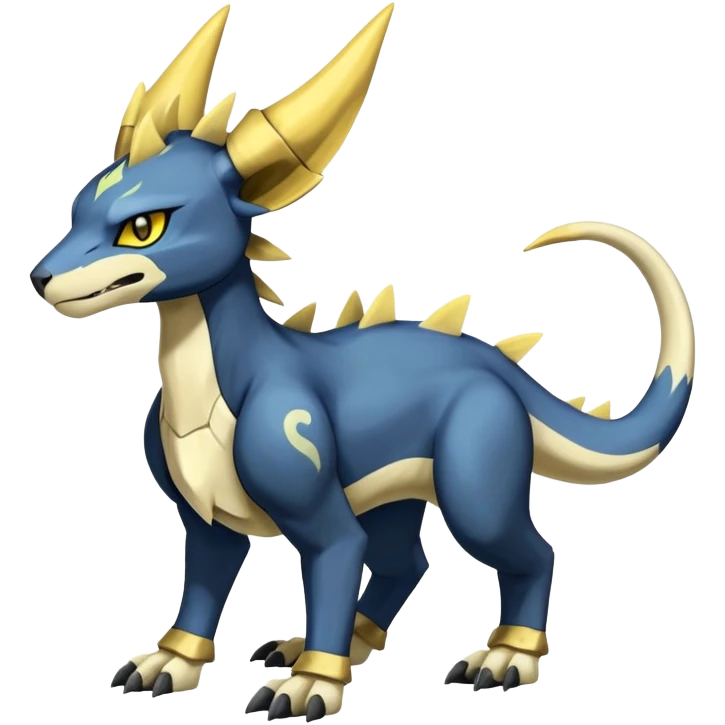 Manectric-Luxray-Cubone-Marowak-Draco-Fakémon-hybrid-creature (full body), 4 legs emoji