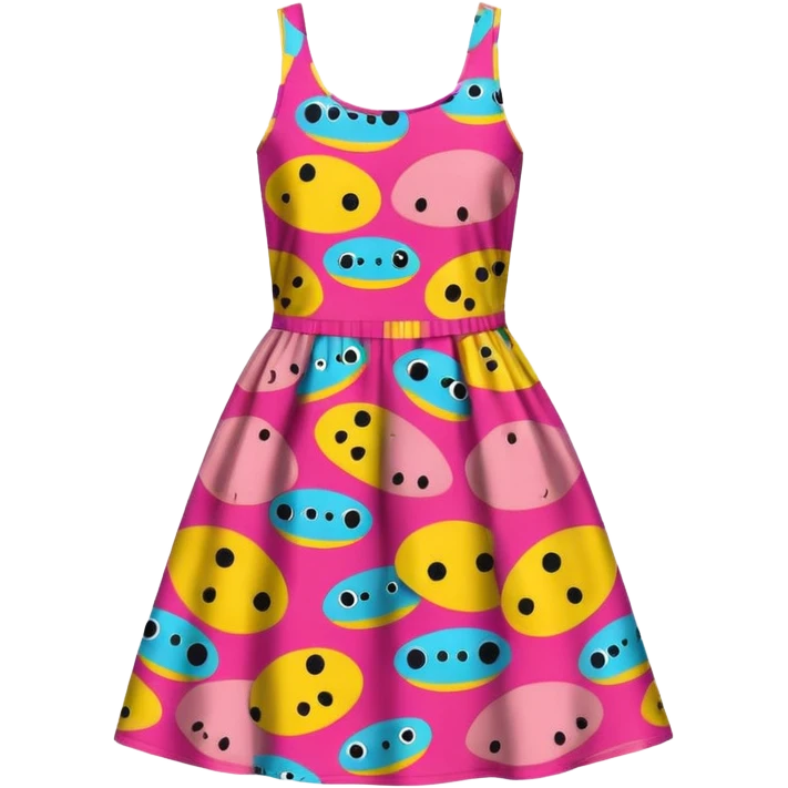 BETSEY JOHNSON STYLE SPAM print dress emoji