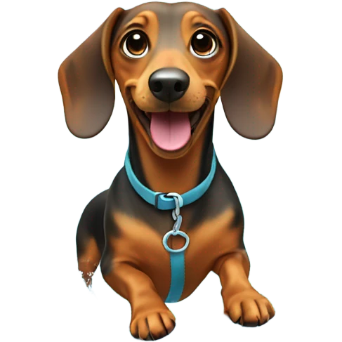 Dachshund swimming  emoji