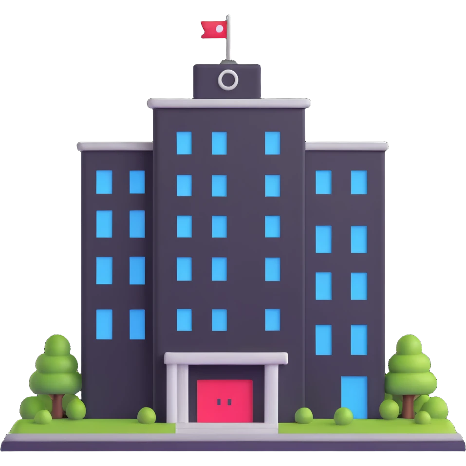 smiling office building emoji
