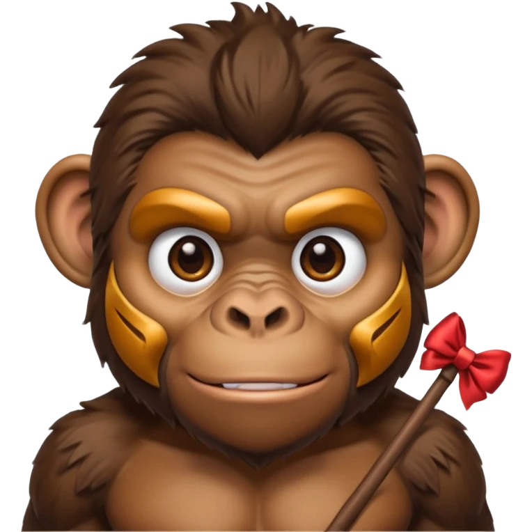 Eine Affe mit schleifen emoji