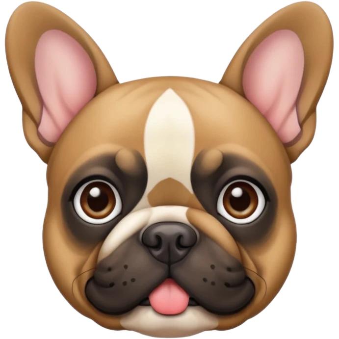 Bouledogue français couleur fauve tête noir  emoji