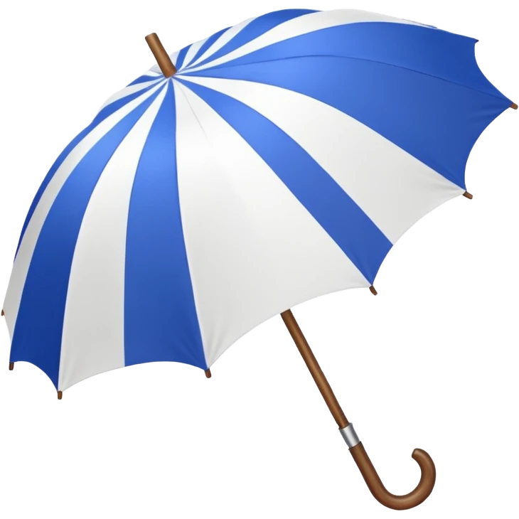 umbrella summer blue and withe emoji