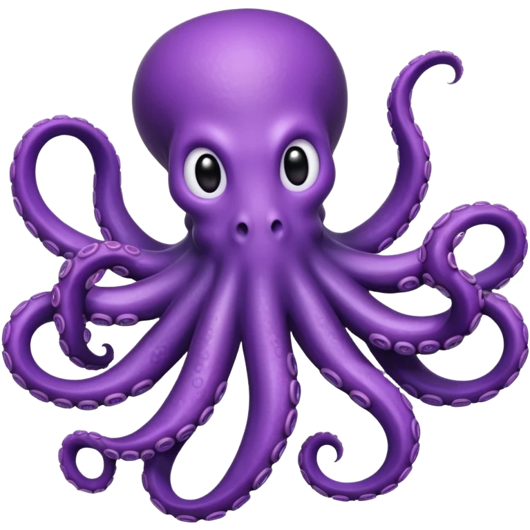 octopus with tentacles extended in dynamic pose, apple style emoji emoji