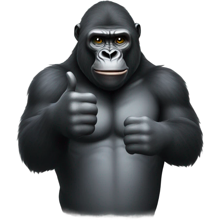 gorilla with thumbs up emoji