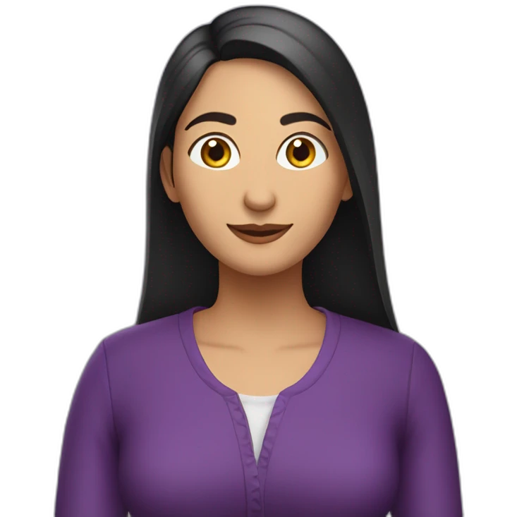 Armenian women with the purple clothes reading book and looking at camera and smiling  emoji