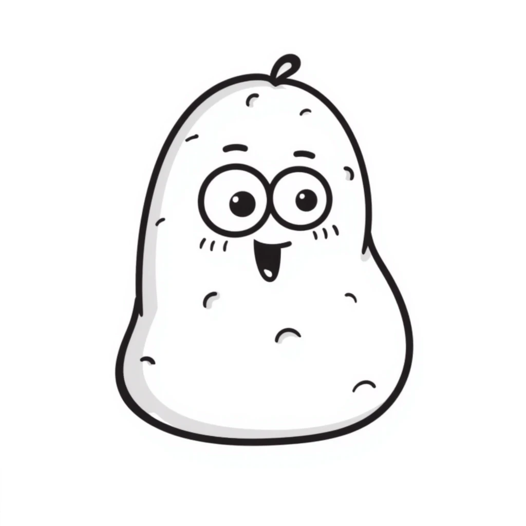 potato hand drawn doodle style emoji