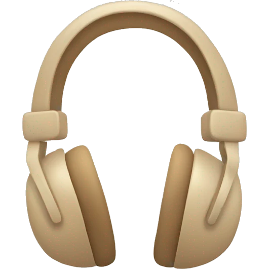 beige headphones emoji