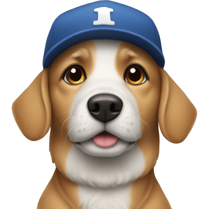 Cap with dog emoji