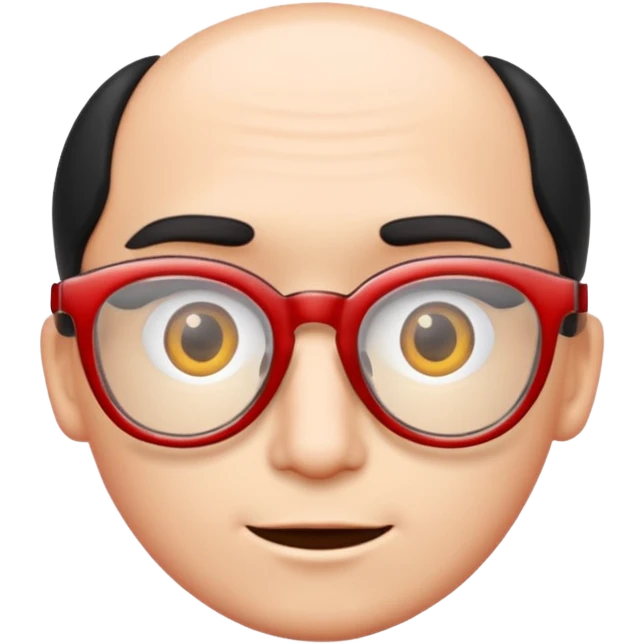 Red Glasses with subtle shine and curved frame edges. emoji