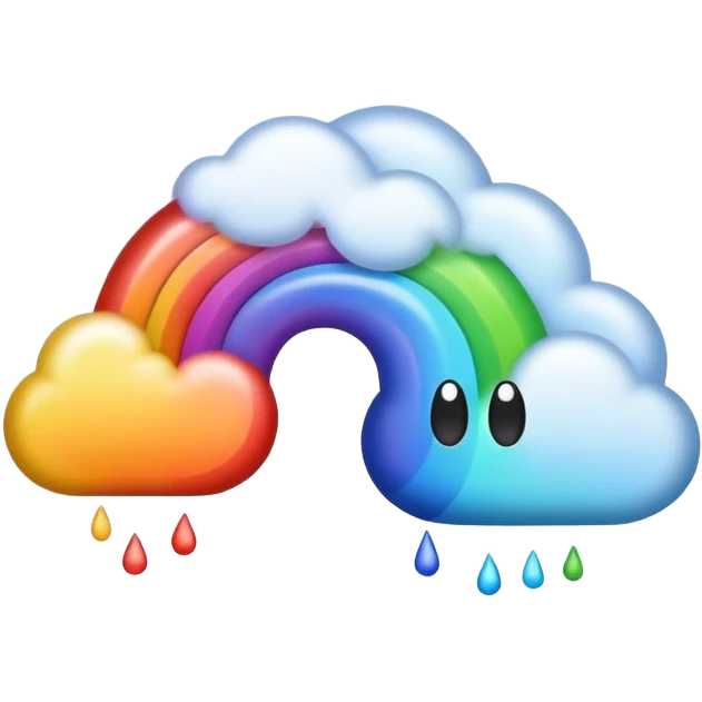 rainbow cloud poop swirl emoji landscape  emoji