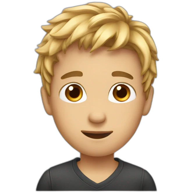 a boy with staright hair emoji