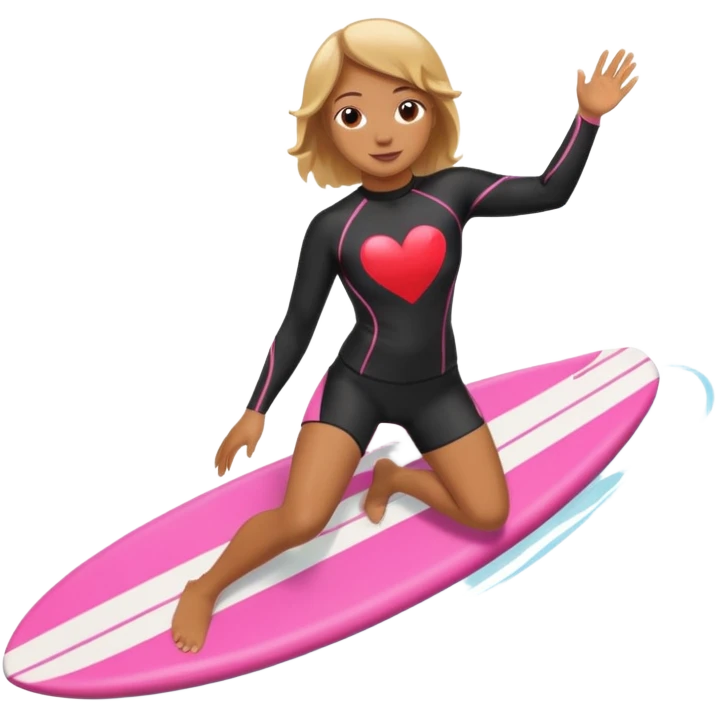 Surf with hearts  emoji