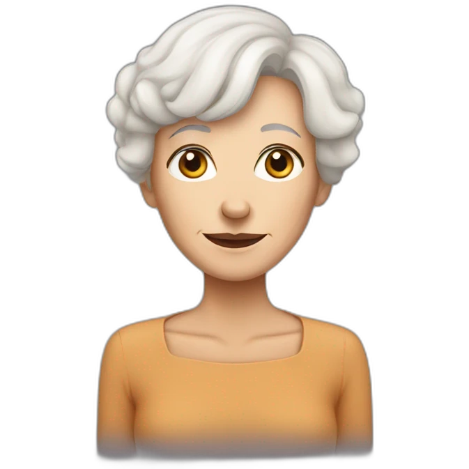 skinny old white lady with short hair and Rhodesian Ridgeback emoji