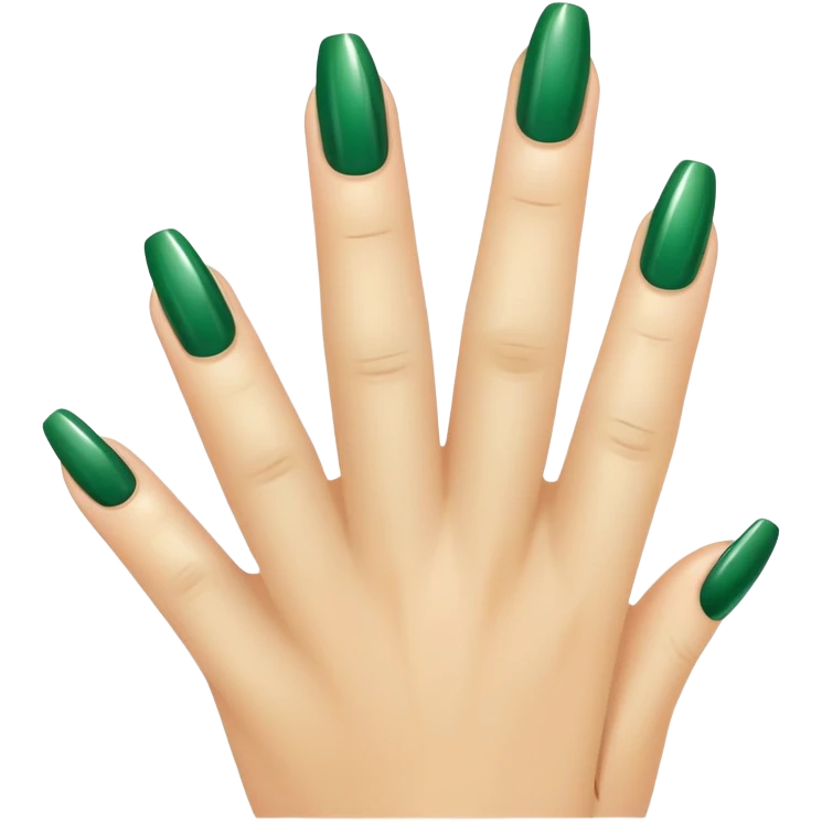 green fingernail, manicure emoji