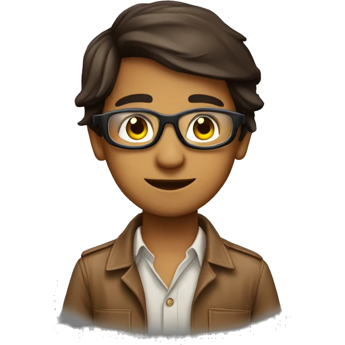 A boy with goggles and look smart and like Indian style but educated background is thar emoji