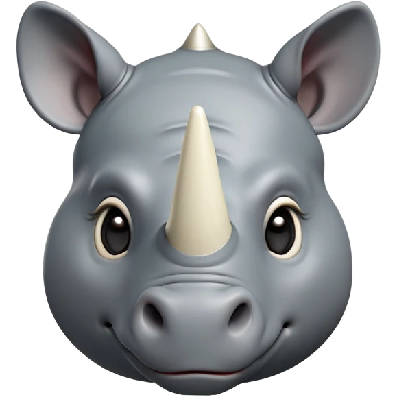 cinematic-cute-rhinoceros-zomed-out-portrait-emoji,-head-tilted-playfully-and-inquisitively,-featuring-a-rugged,-glossy-slate-gray-hide-with-a-gentle,-rounded-ivory-horn-and-round,-sparkling-eyes-filled-with-curious-wonder, emoji