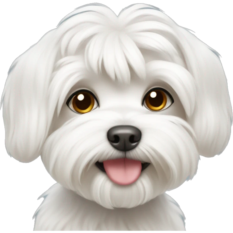 Maltese with cute emoji