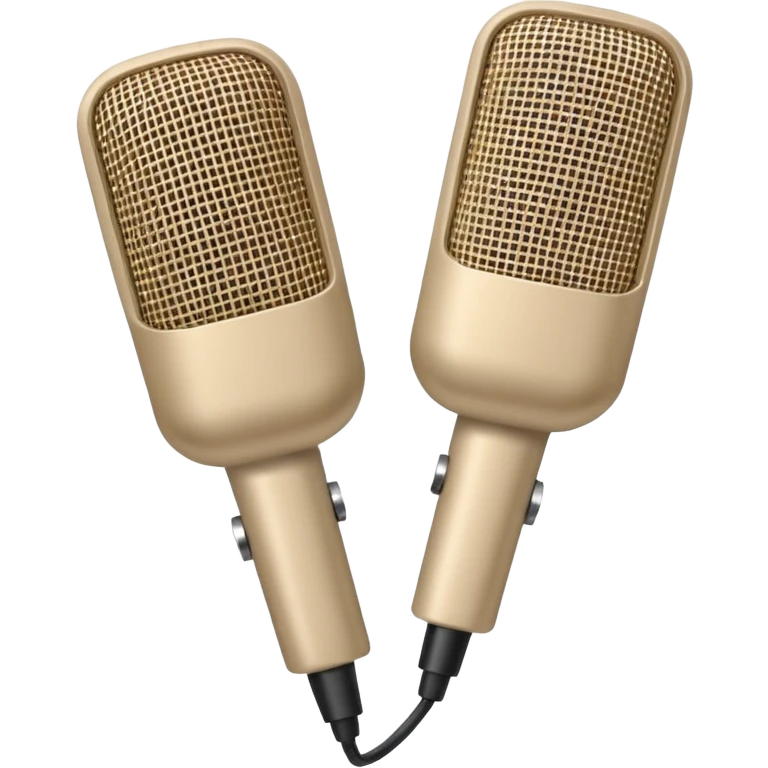 Beige small mics emoji