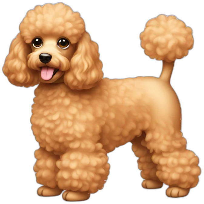 Dog poodle apricot emoji