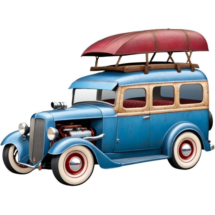 A 1934 fenderless rustic old antique rat Chevrolet hot rod caravan that’s blue and cherry pearl  emoji