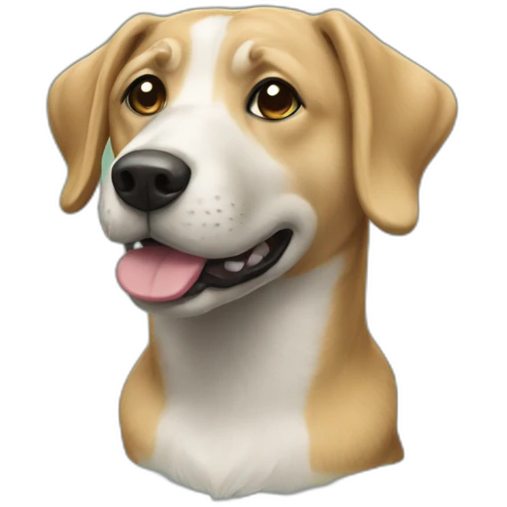 Un chien vert emoji