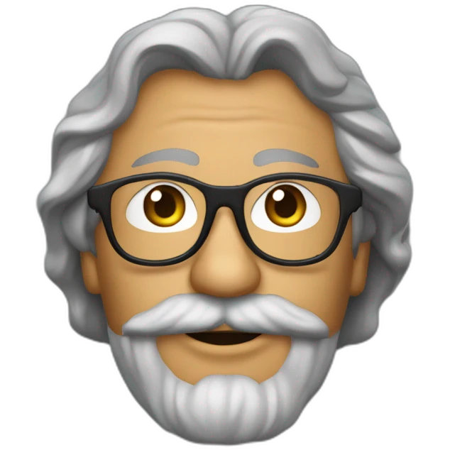 José Mercé con barba oscura y gafas emoji