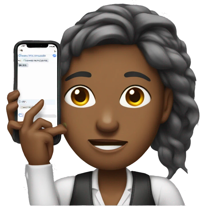 Horse woman with phone and big forehead  emoji