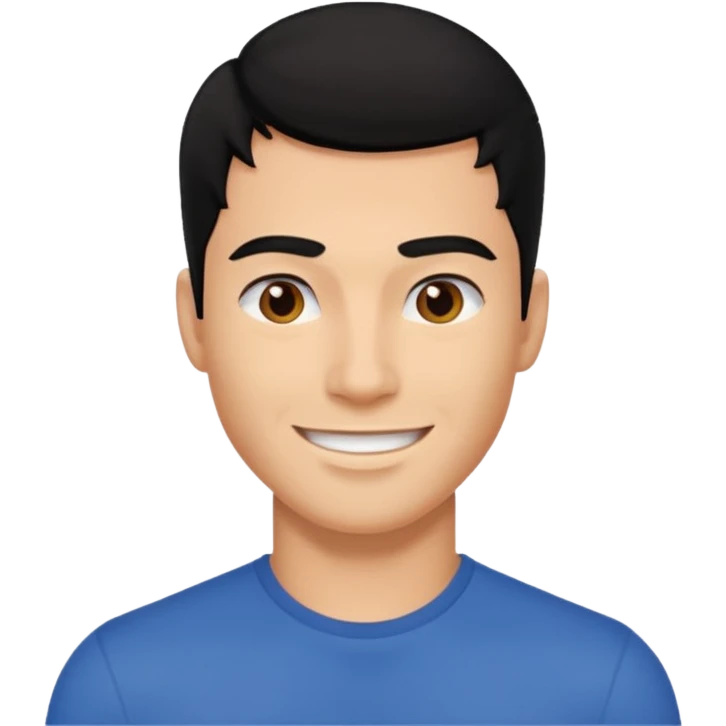 A guy with black hair and a jaw line emoji