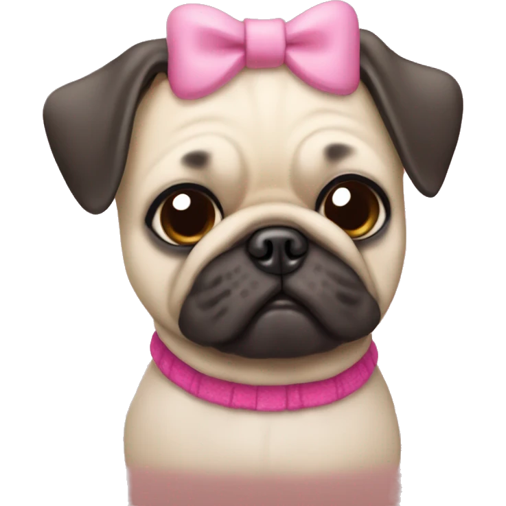 Hello kitty with a pug emoji