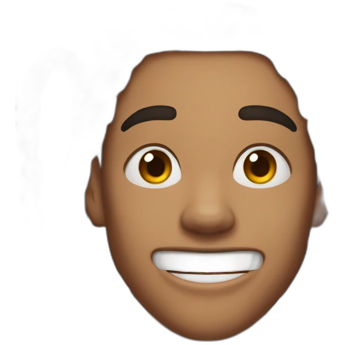 Astonished Justin Jefferson with long braids with teeth with brown hair emoji