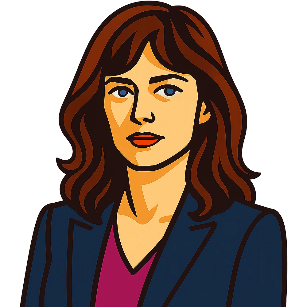 vibrant toon style portrait of Teresa Lisbon from The Mentalist emoji