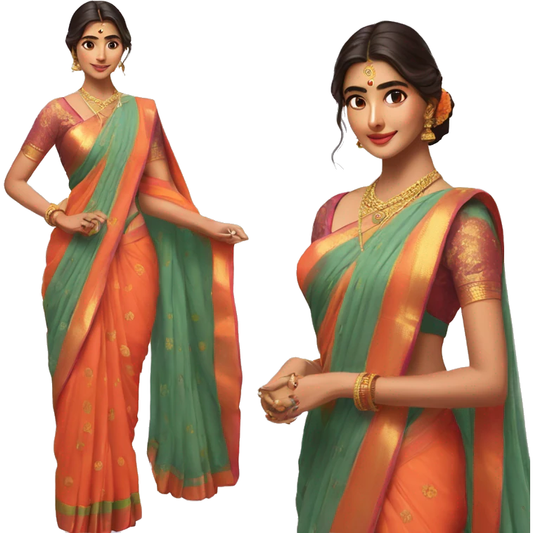 Pooja Hegde in full saree emoji