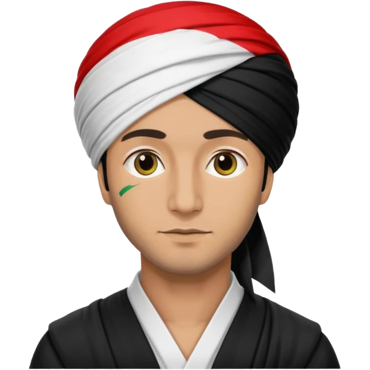 A man with a black turban and an Iranian flag emoji
