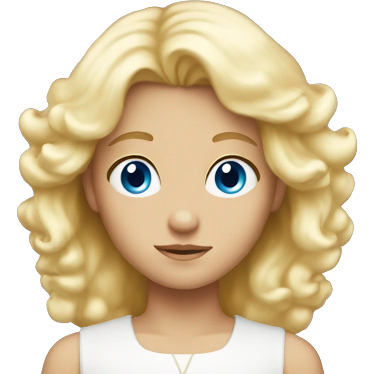 angel blond with blue eyes emoji