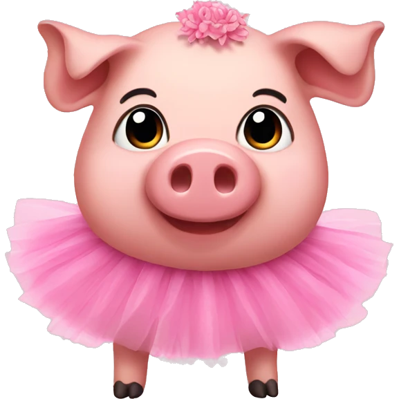 Pig with tutu emoji