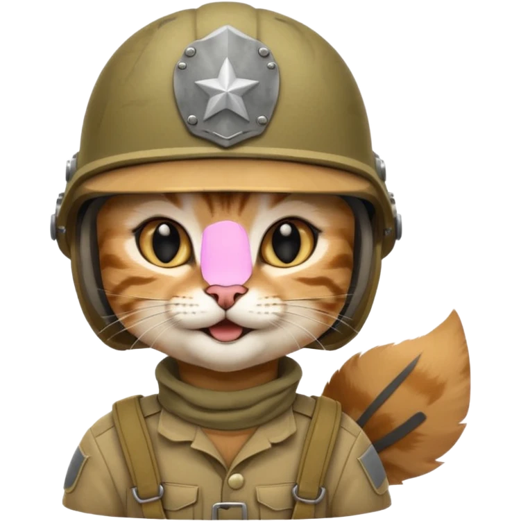 happy soldier kitty emoji