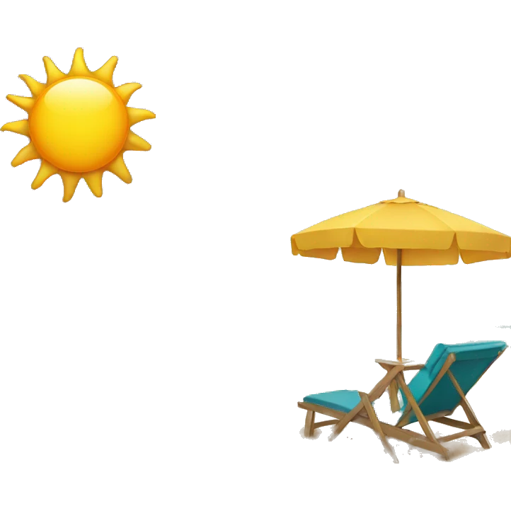 sun of a beach emoji