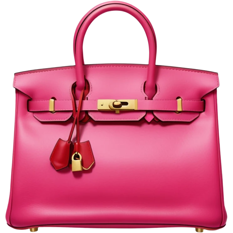 hermes birkin color bright pink and cherry red emoji