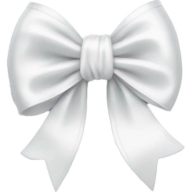 white satin bow emoji