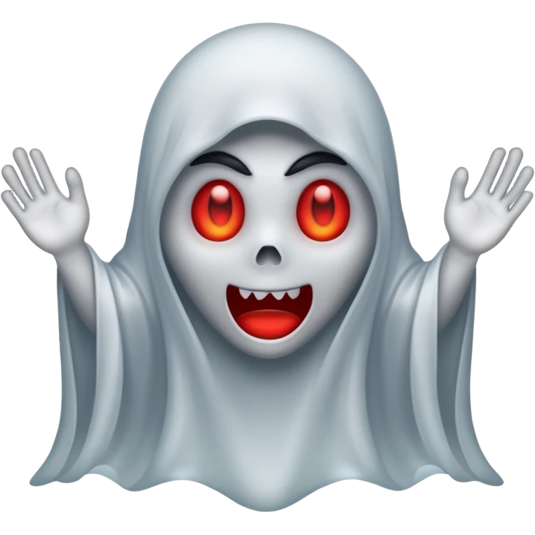 Creat an emoji of an evil ghost with red eyes emoji