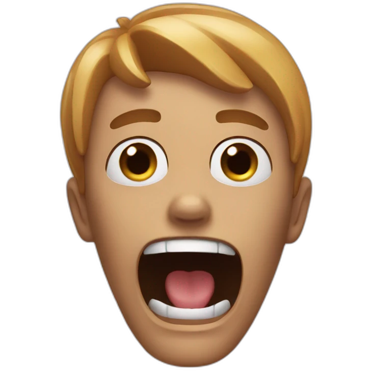 Scream call me emoji