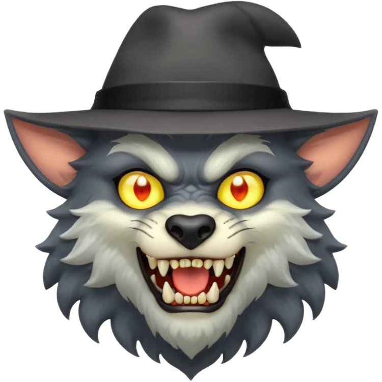 Un hombre lobo tenga gorra emoji