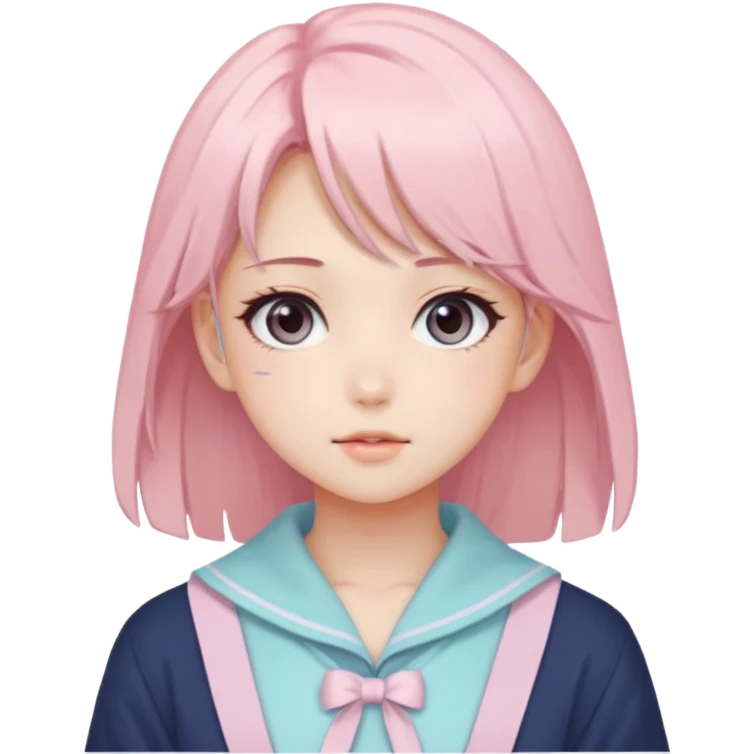 Gorgeous Beautiful Pretty Anime-Pastel-Girl aesthetic emoji