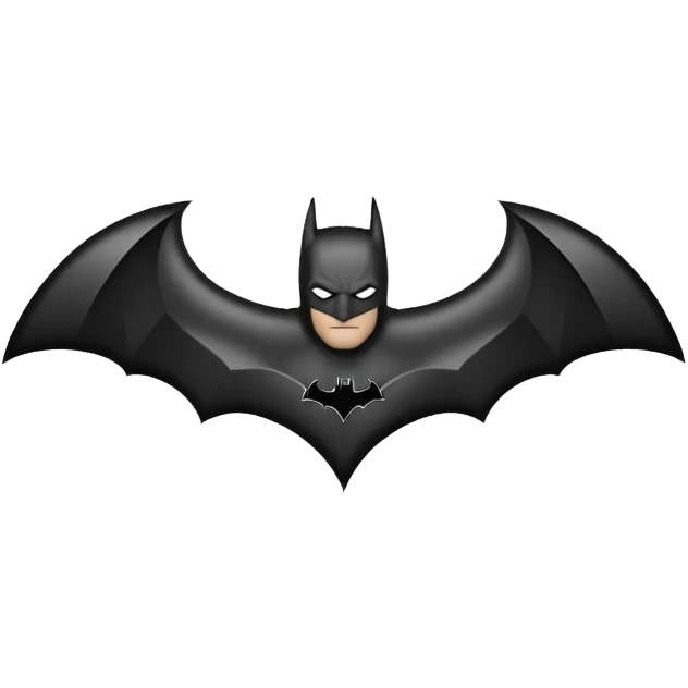 Batman bat black logo emoji